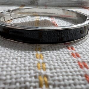 New Women's Banana Republic Silver and Black Tone Clamp Bracelet